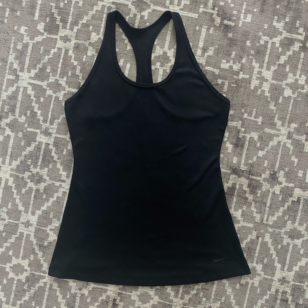 Nike M Black Racer Back Dri-Fit Slim Fit tank top (fits more like XS)
